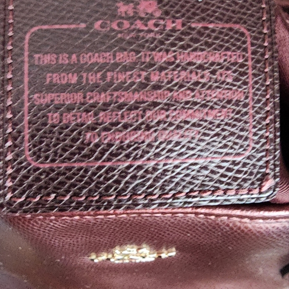 Coach Metallic Cherry City Leather Tote Bag Guc - Picture 7 of 10